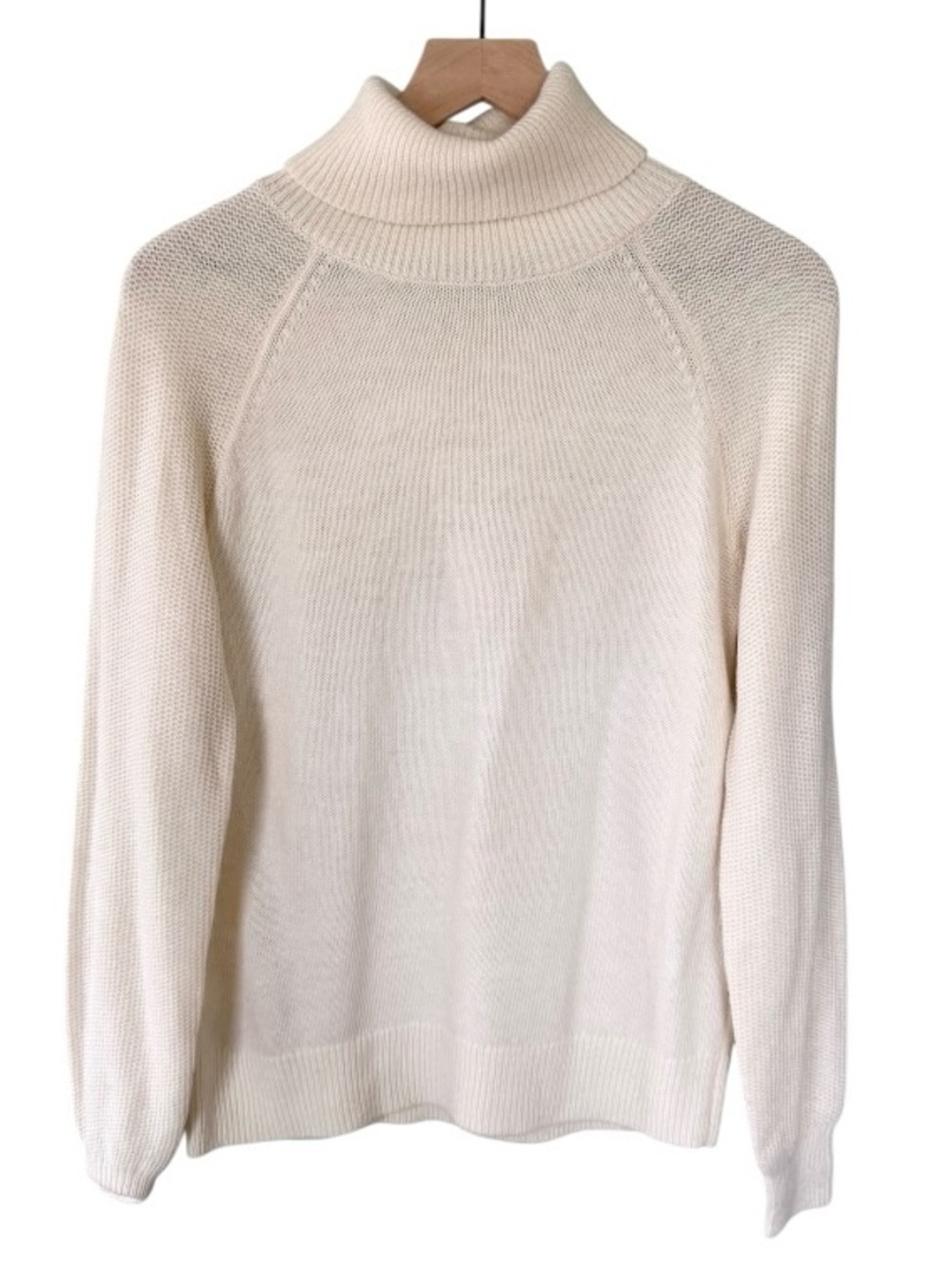 NWT Loft‎ Turtleneck Lightweight Knit Sweater Ivory Cream White Size Small